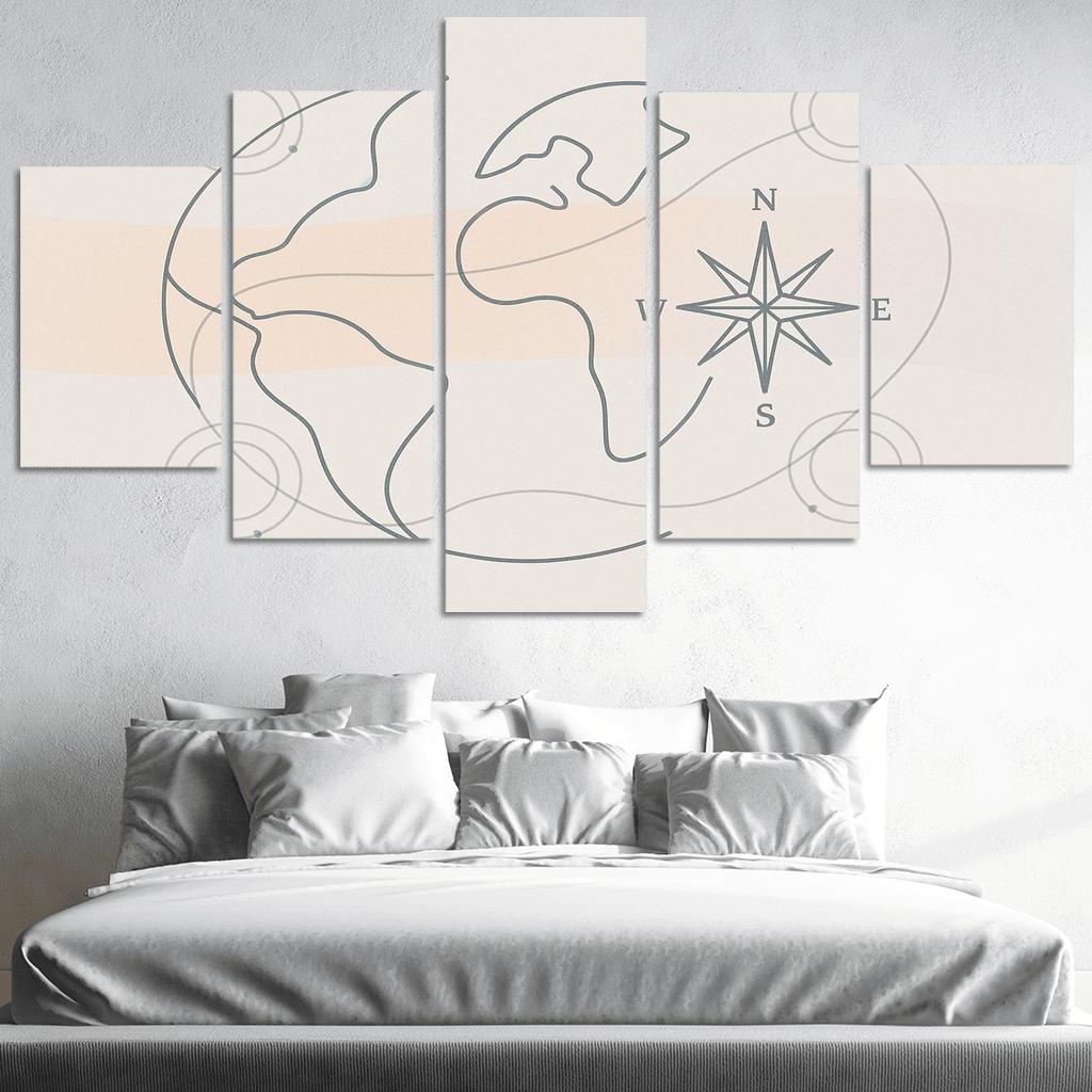 Passport Windrose Drift canvas paintings frame