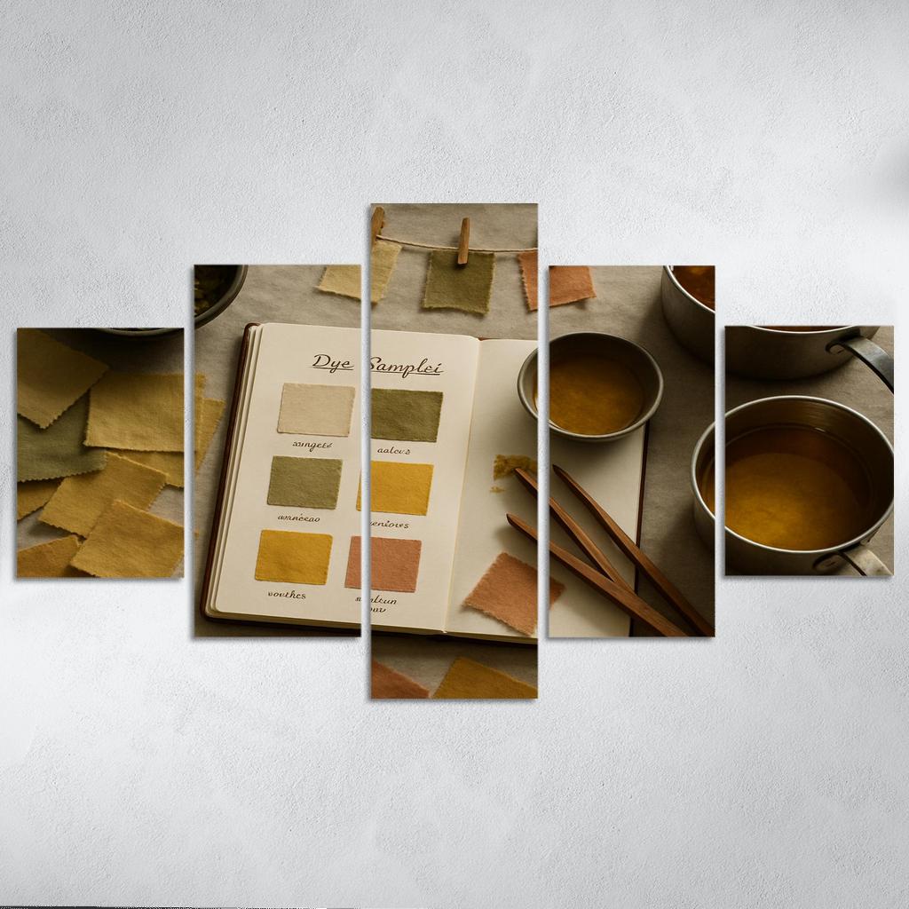 Botanical Dye Swatching And Color Mapping decor