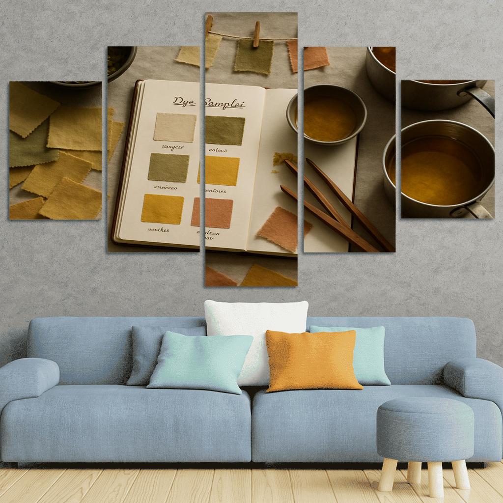 Botanical Dye Swatching And Color Mapping decor