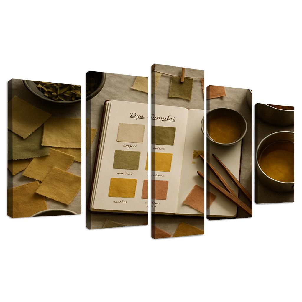 Botanical Dye Swatching And Color Mapping decor