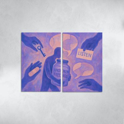 The Quiet Emergency Mental Health And Mutual Care premium artwork frames