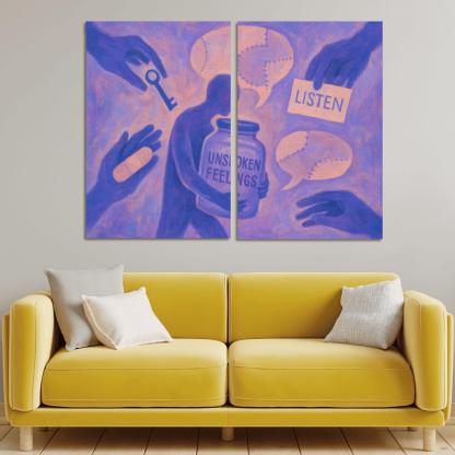 The Quiet Emergency Mental Health And Mutual Care premium artwork frames