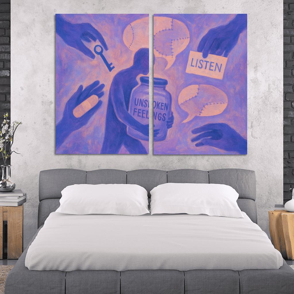 The Quiet Emergency Mental Health And Mutual Care premium artwork frames