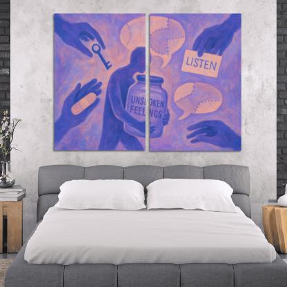 The Quiet Emergency Mental Health And Mutual Care premium artwork frames