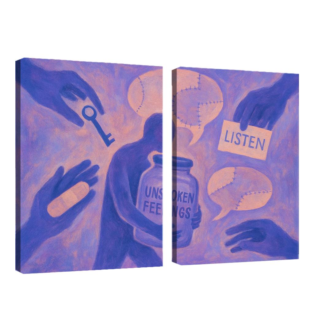 The Quiet Emergency Mental Health And Mutual Care premium artwork frames