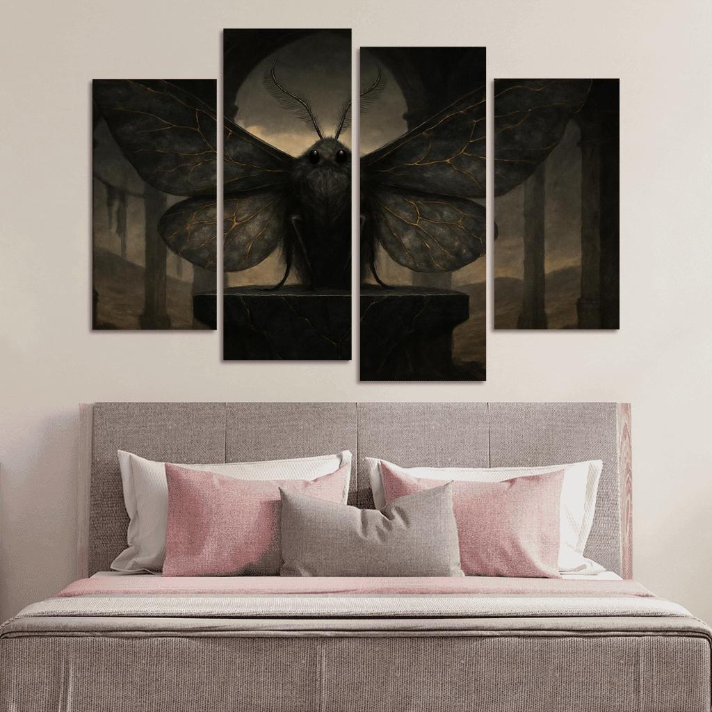 The Ashglass Oracle Moth modern paintings frame
