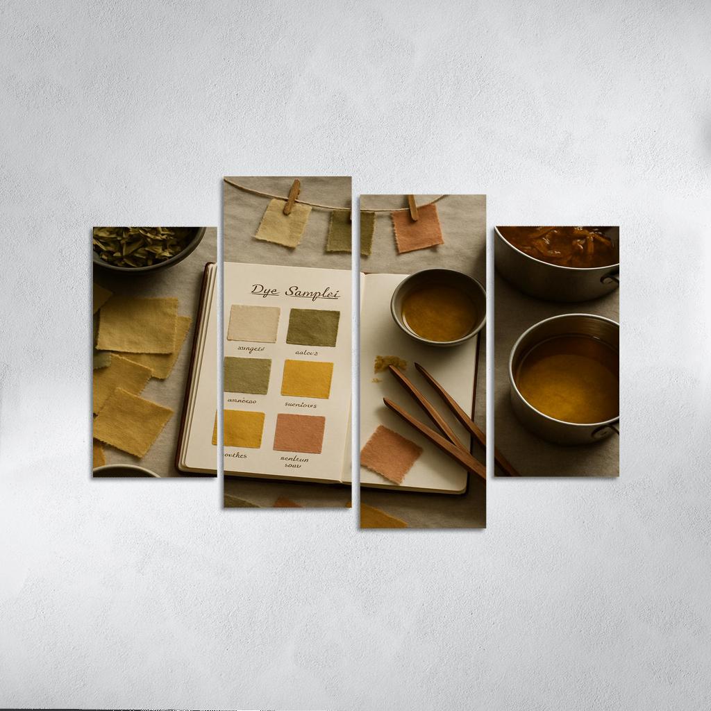 Botanical Dye Swatching And Color Mapping decor