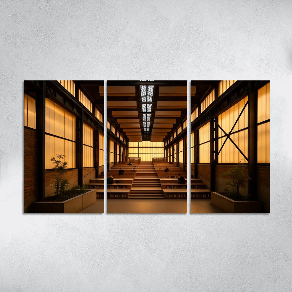 Adaptive Reuse Lantern Library Hall modern paintings frame