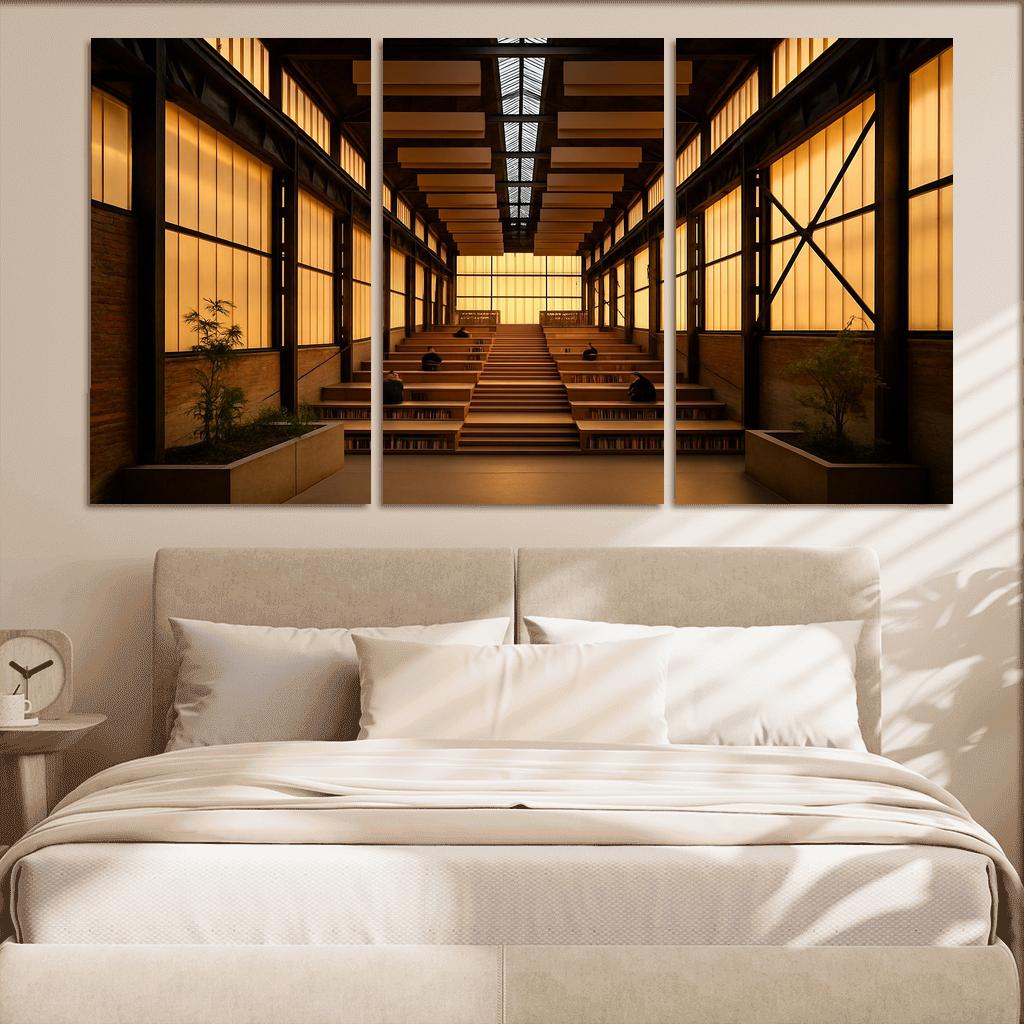 Adaptive Reuse Lantern Library Hall modern paintings frame