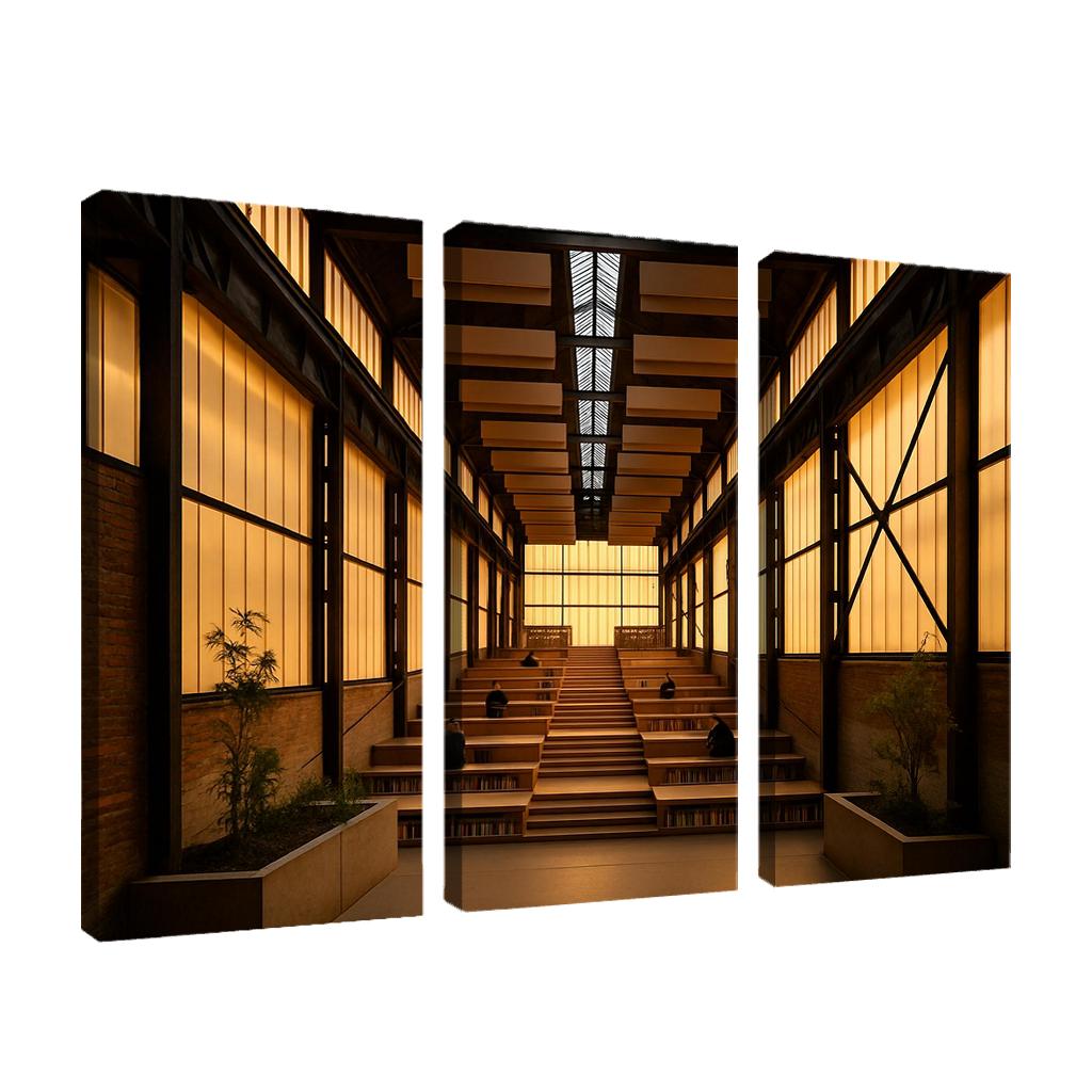 Adaptive Reuse Lantern Library Hall modern paintings frame