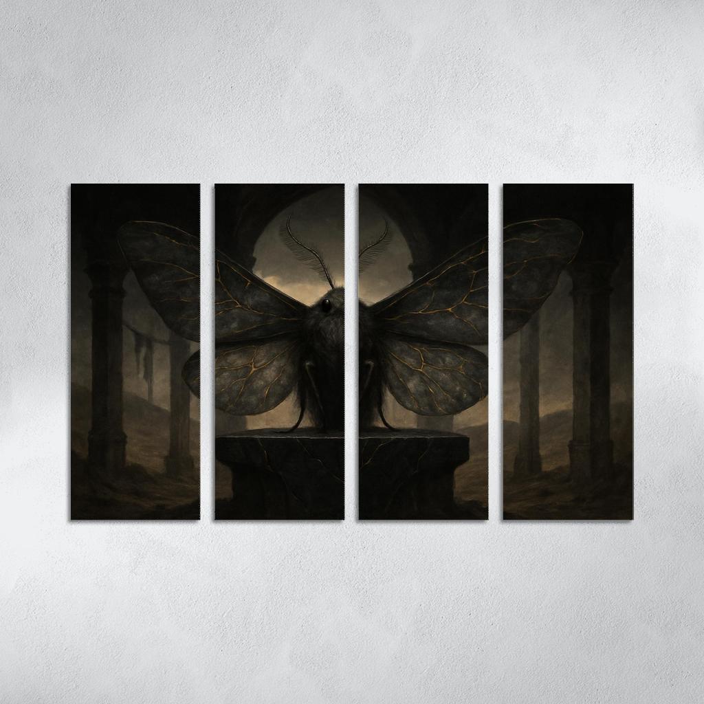 The Ashglass Oracle Moth modern paintings frame