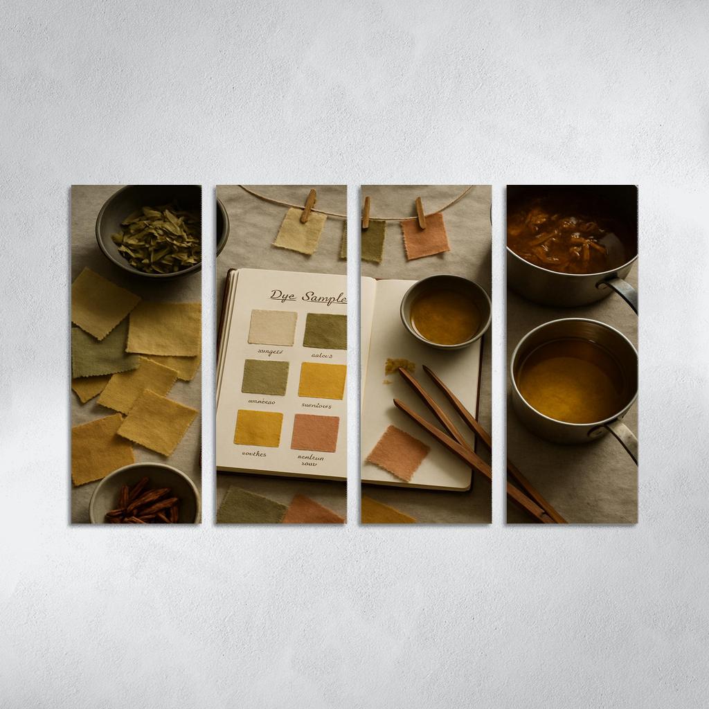 Botanical Dye Swatching And Color Mapping decor