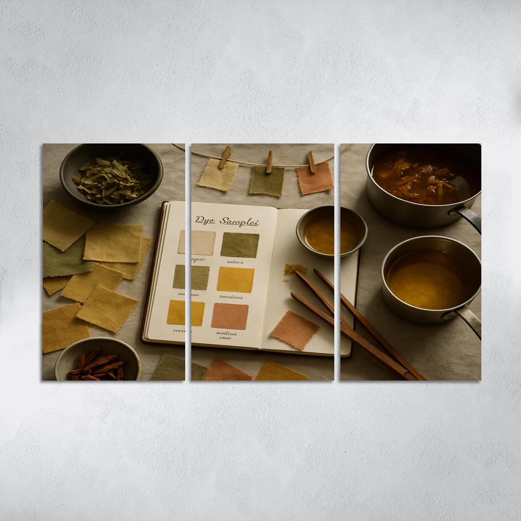 Botanical Dye Swatching And Color Mapping decor