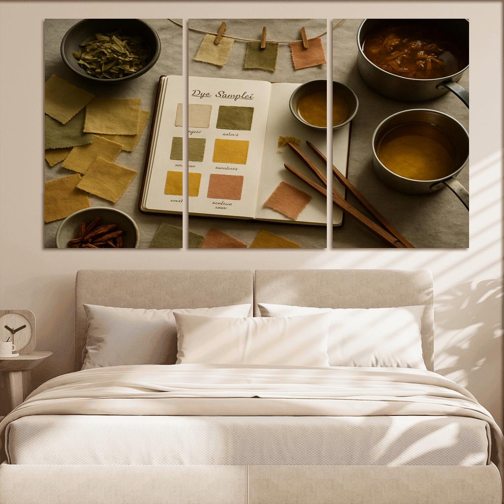 Botanical Dye Swatching And Color Mapping decor