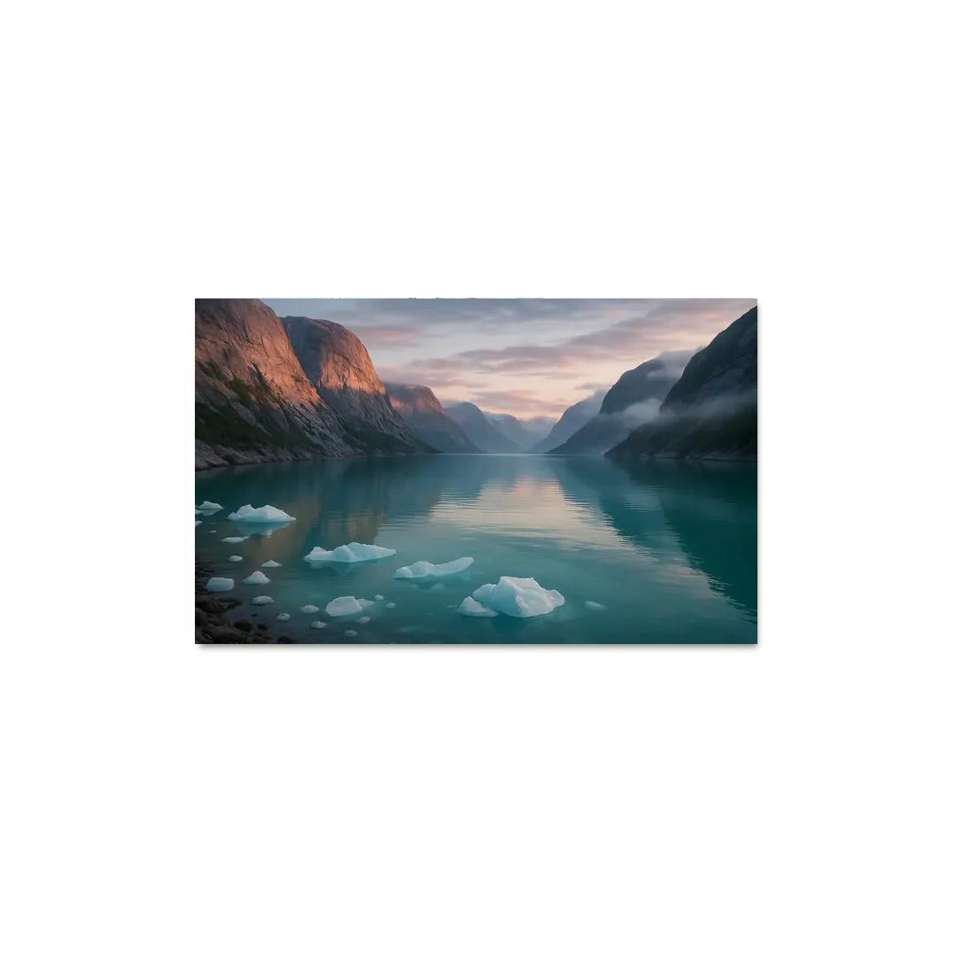 Glacial Fjord At Dawn With Turquoise Ice Drift art trends