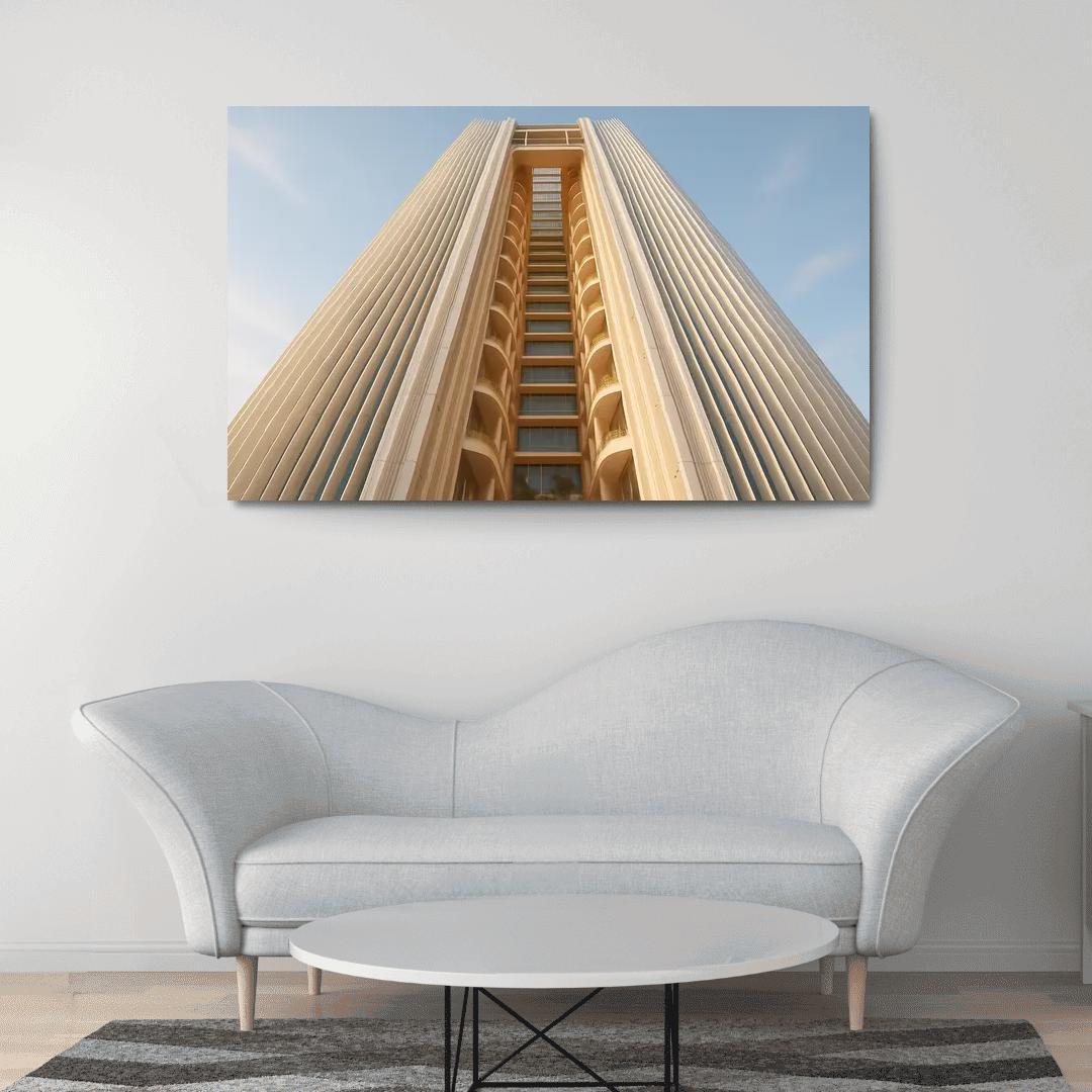 Kinetic Daylight Atrium Towers abstract paintings frame
