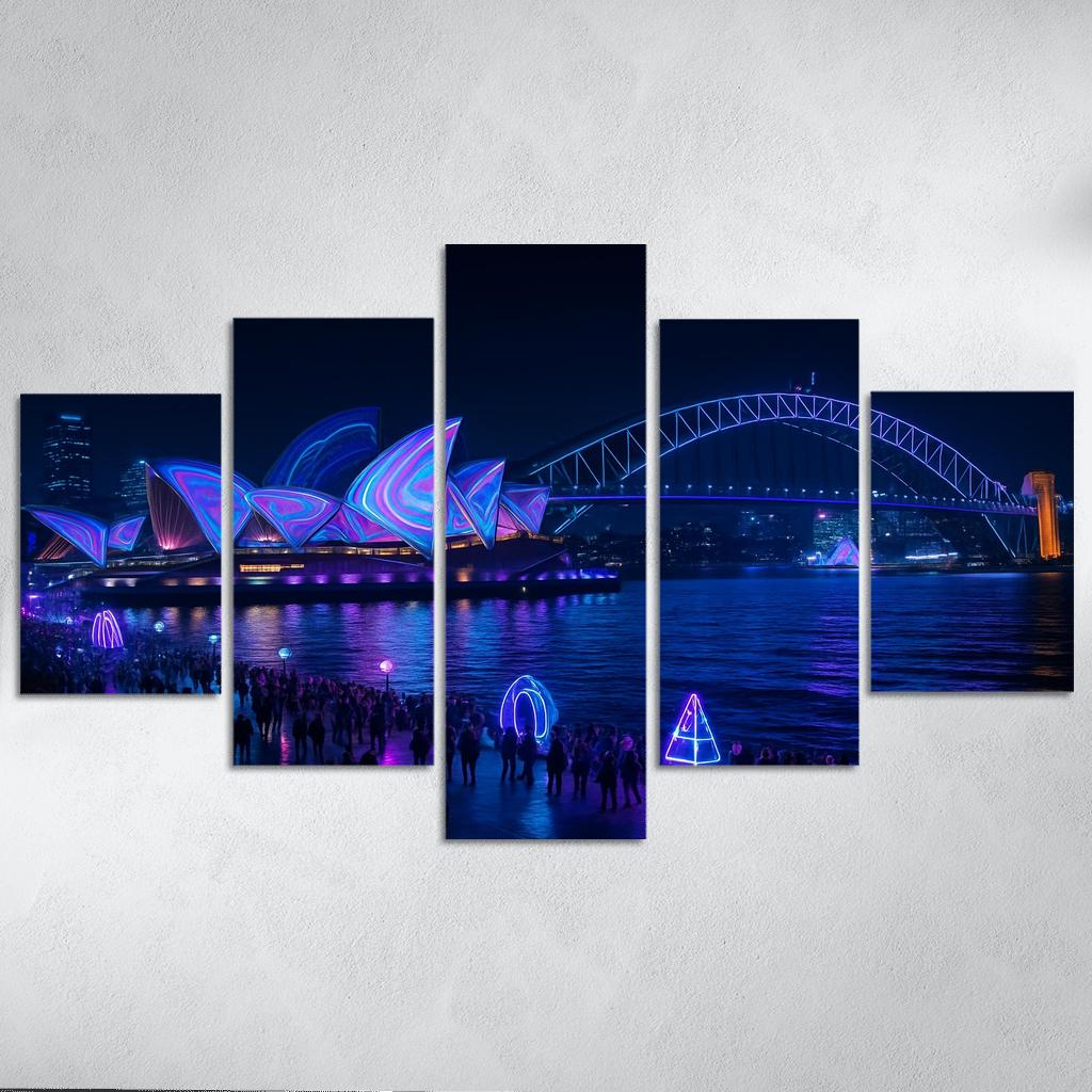 Vivid Sydney custom paintings frame