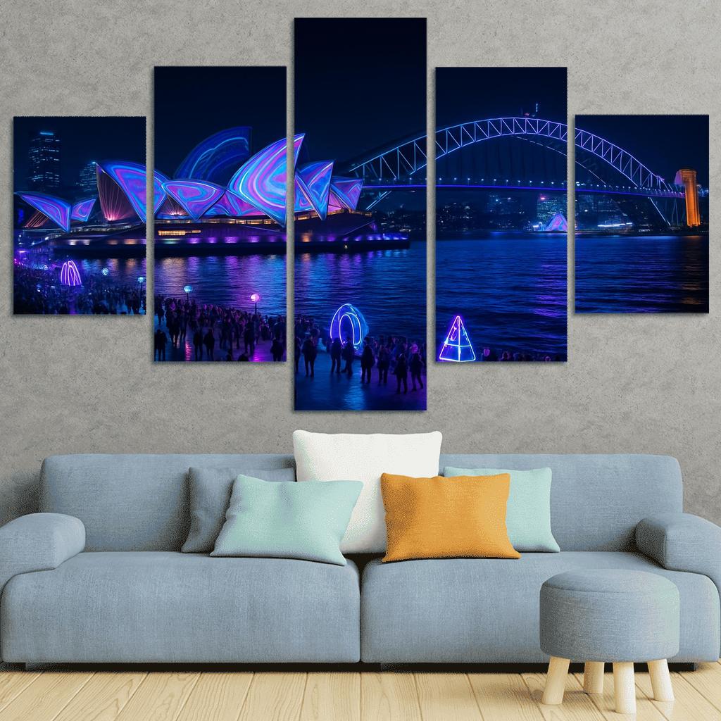 Vivid Sydney custom paintings frame