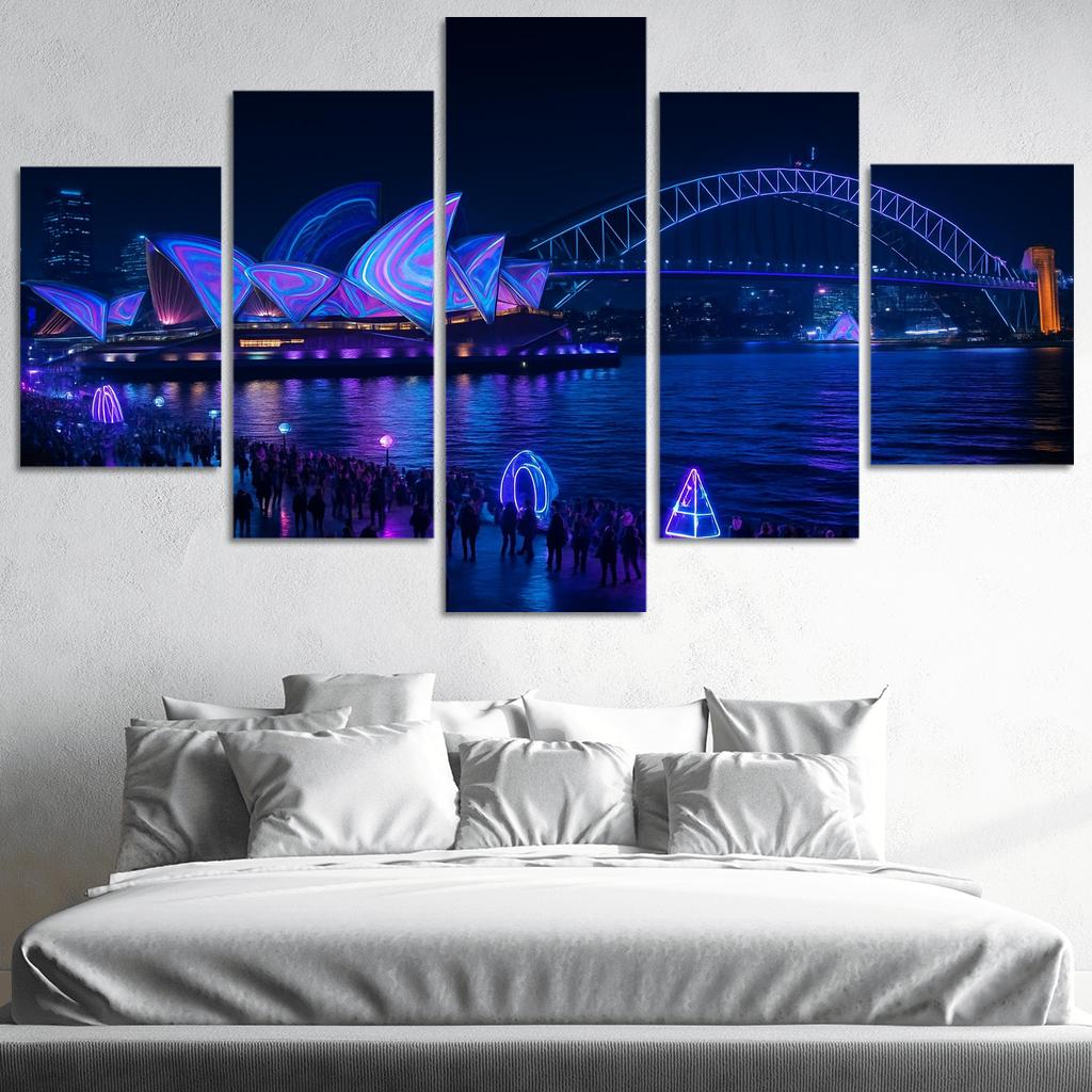 Vivid Sydney custom paintings frame