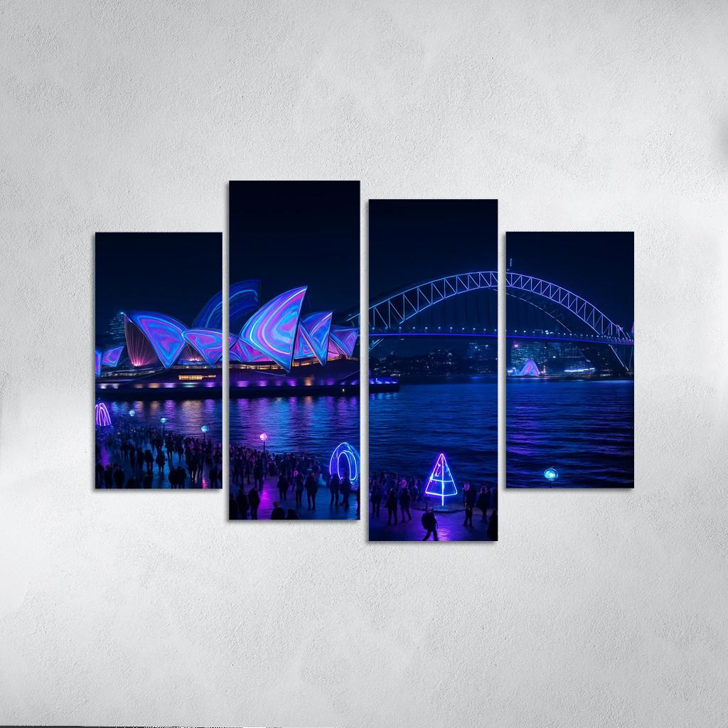 Vivid Sydney custom paintings frame