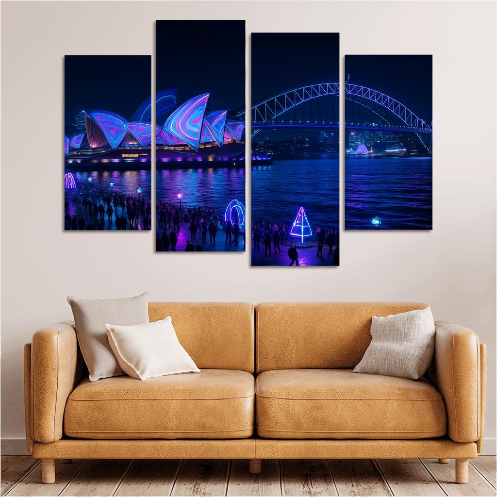 Vivid Sydney custom paintings frame