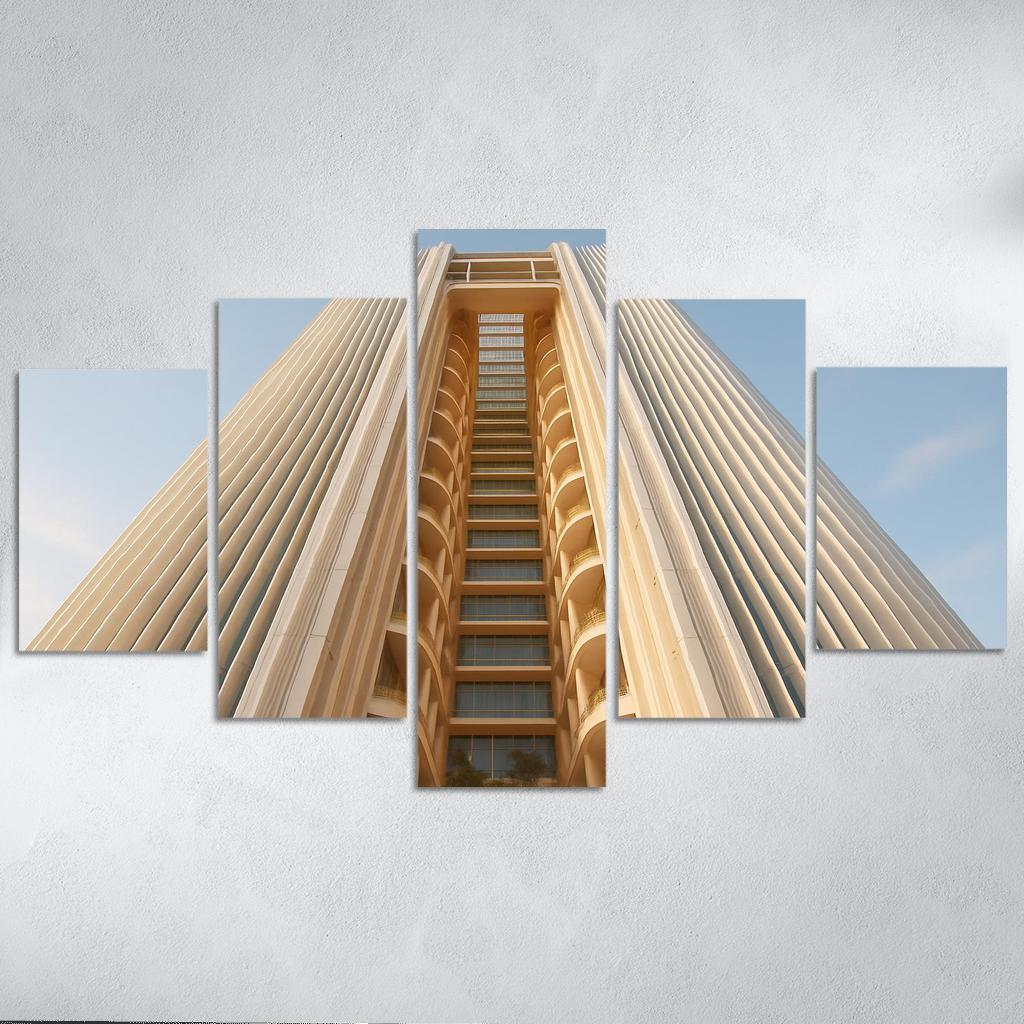 Kinetic Daylight Atrium Towers abstract paintings frame