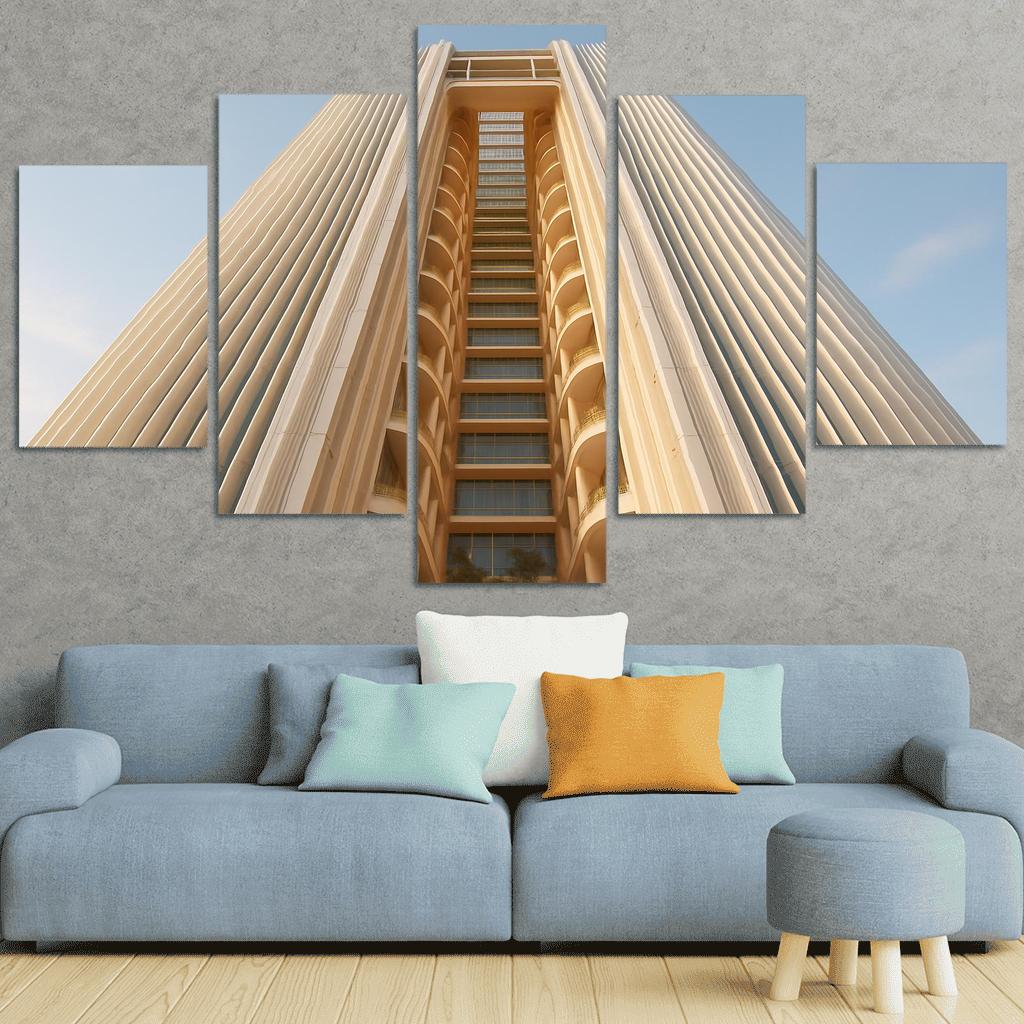 Kinetic Daylight Atrium Towers abstract paintings frame