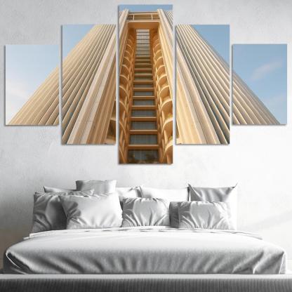 Kinetic Daylight Atrium Towers abstract paintings frame