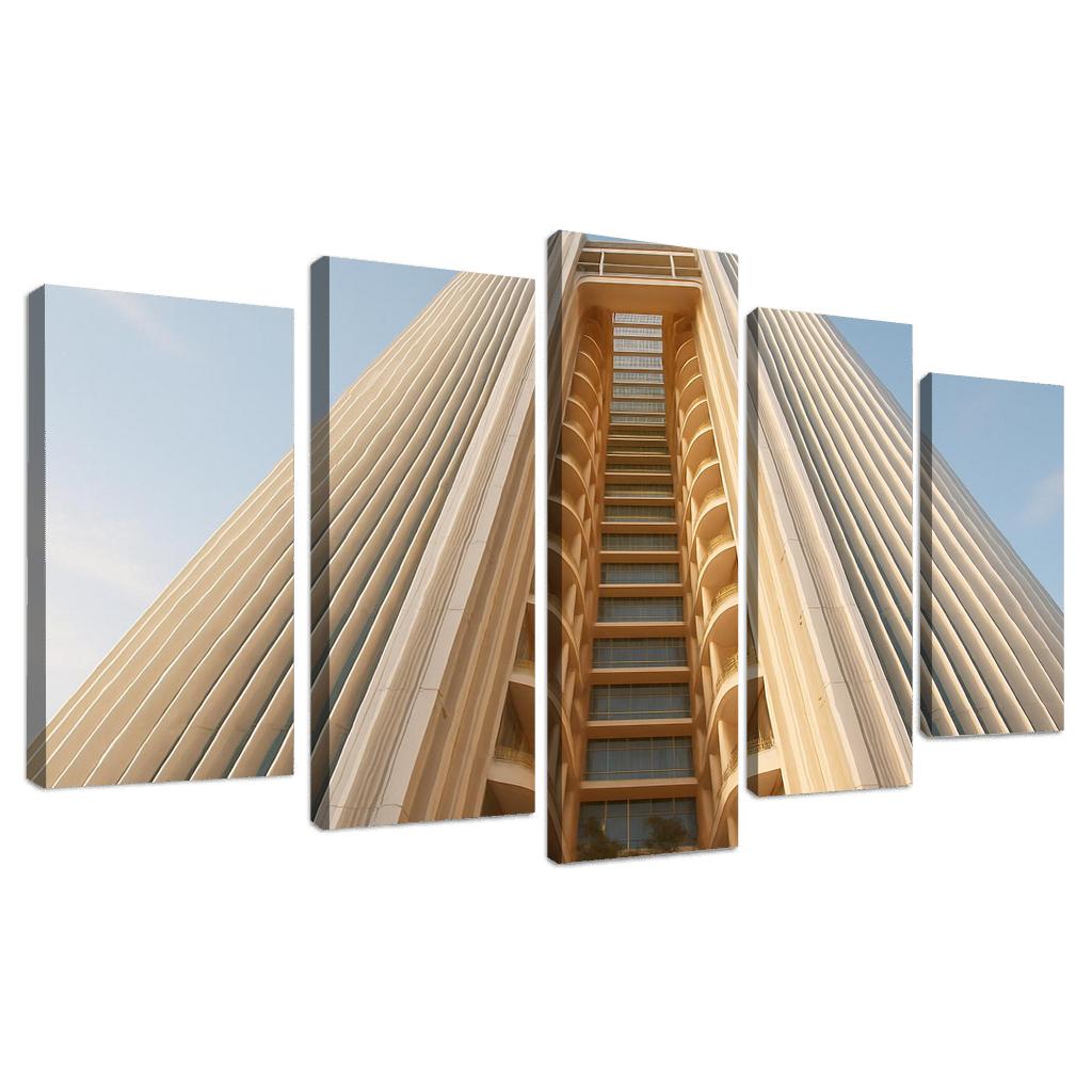 Kinetic Daylight Atrium Towers abstract paintings frame
