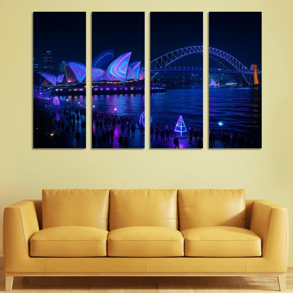 Vivid Sydney custom paintings frame