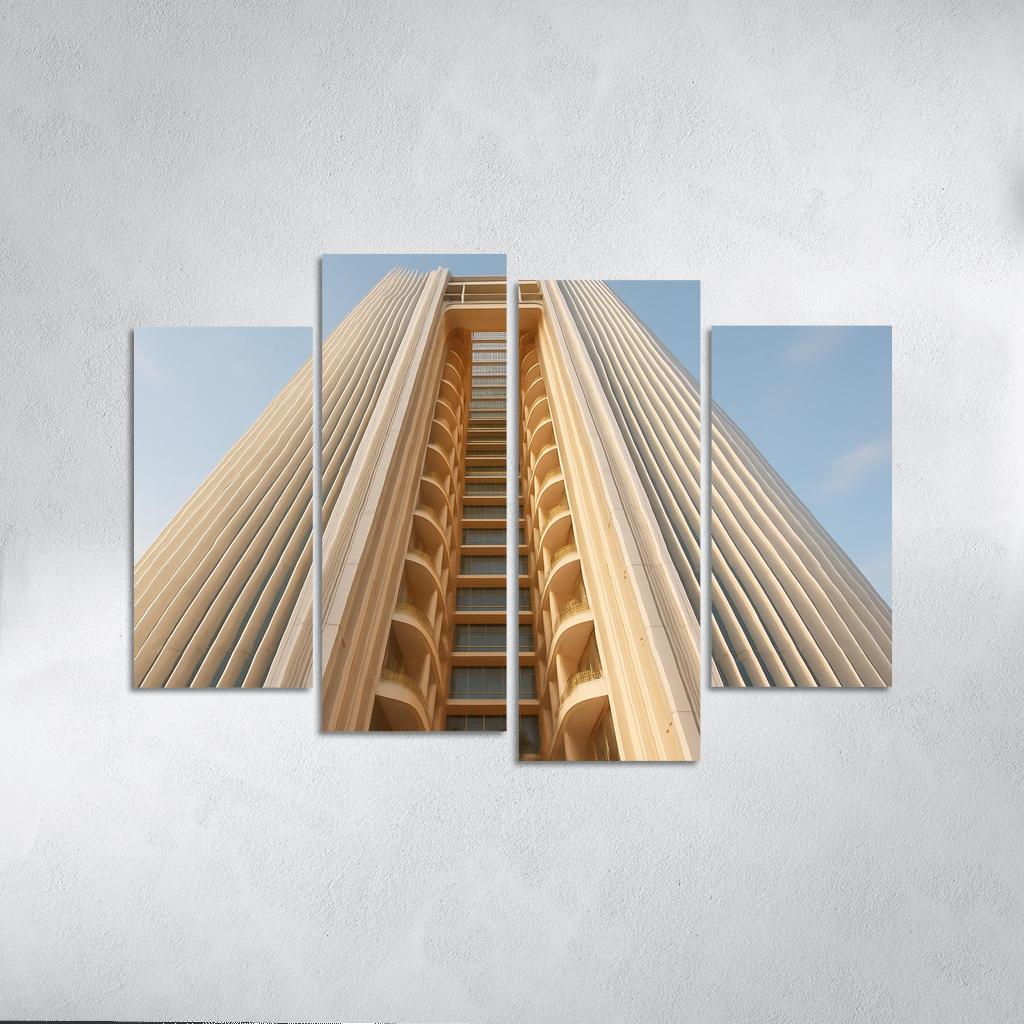 Kinetic Daylight Atrium Towers abstract paintings frame