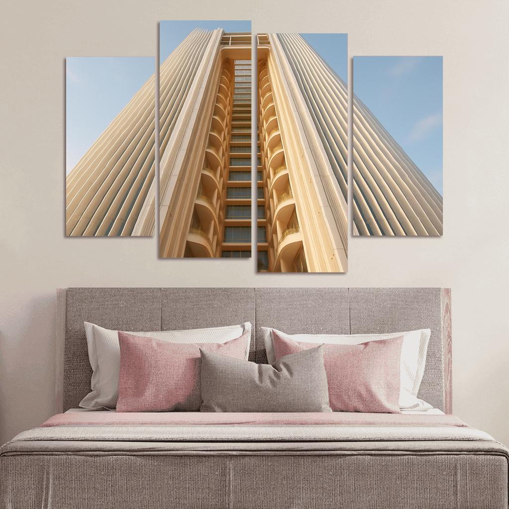Kinetic Daylight Atrium Towers abstract paintings frame