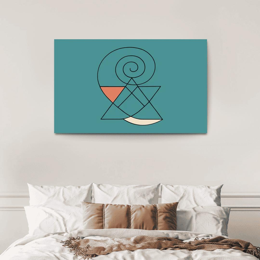 Breath Geometry canvas paintings frame