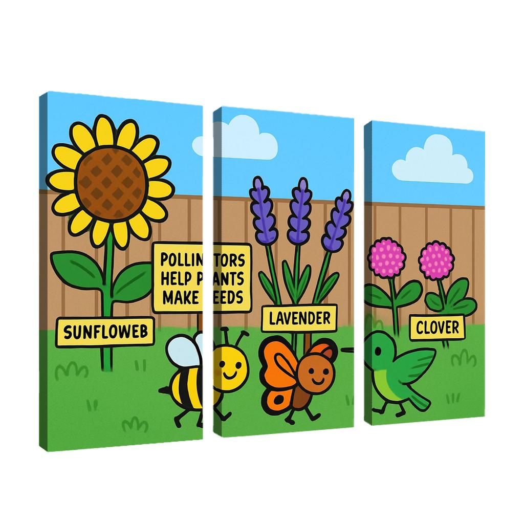 Pollinator Parade In The Pocket Garden modern paintings frame