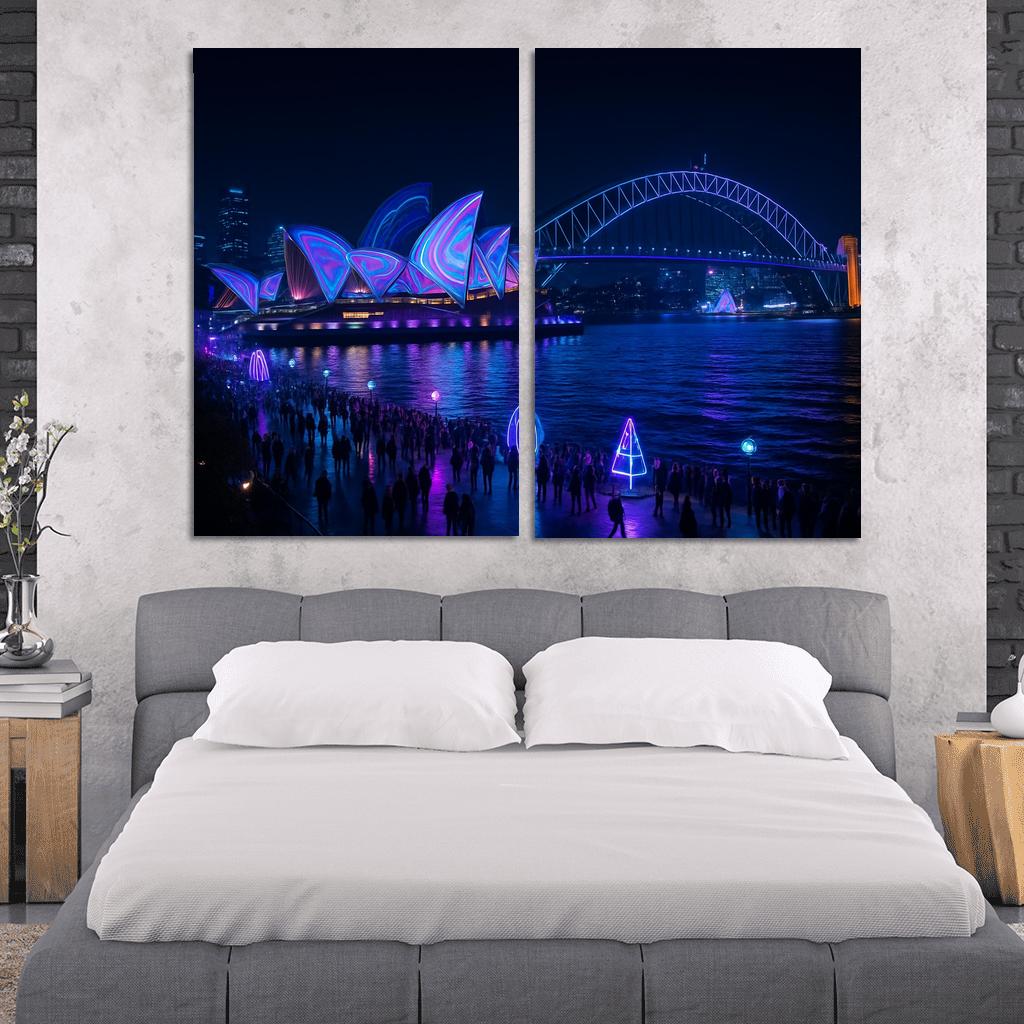 Vivid Sydney custom paintings frame