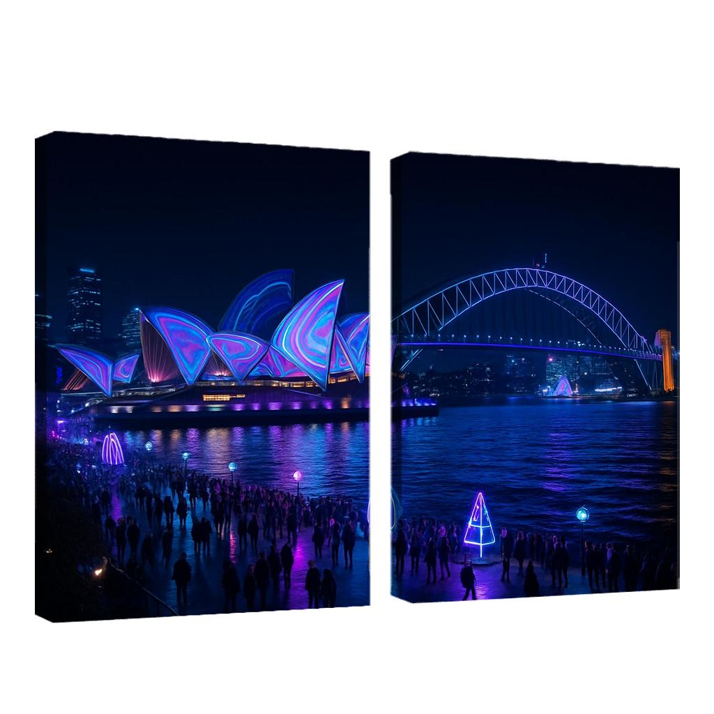 Vivid Sydney custom paintings frame