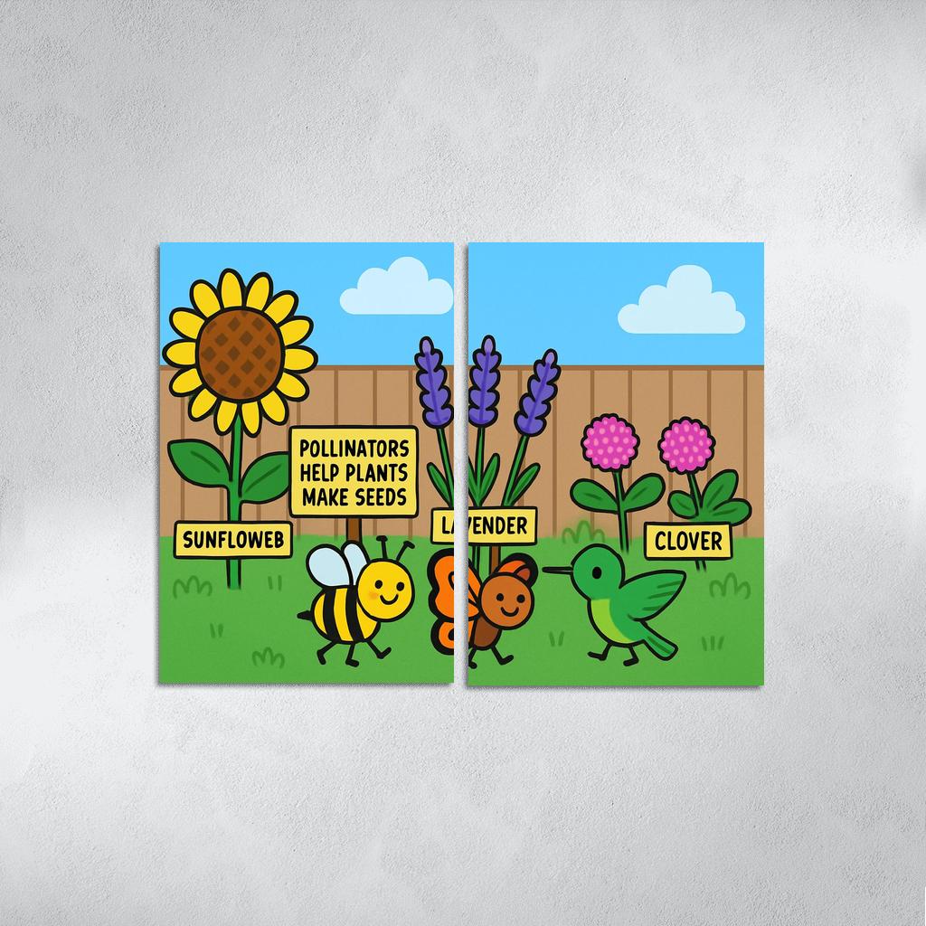 Pollinator Parade In The Pocket Garden modern paintings frame