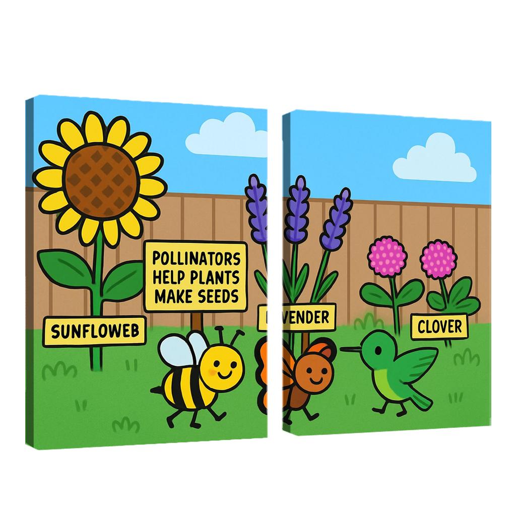 Pollinator Parade In The Pocket Garden modern paintings frame