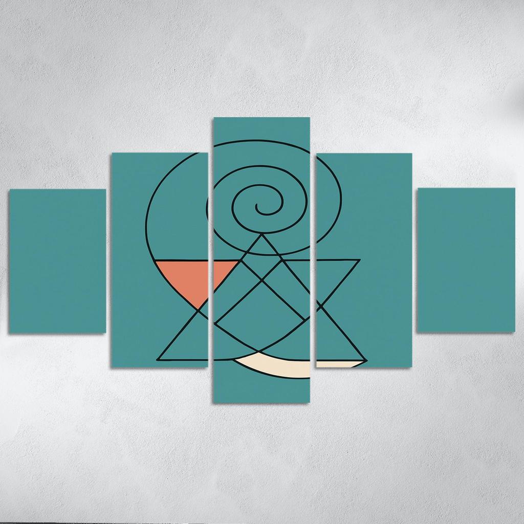 Breath Geometry canvas paintings frame