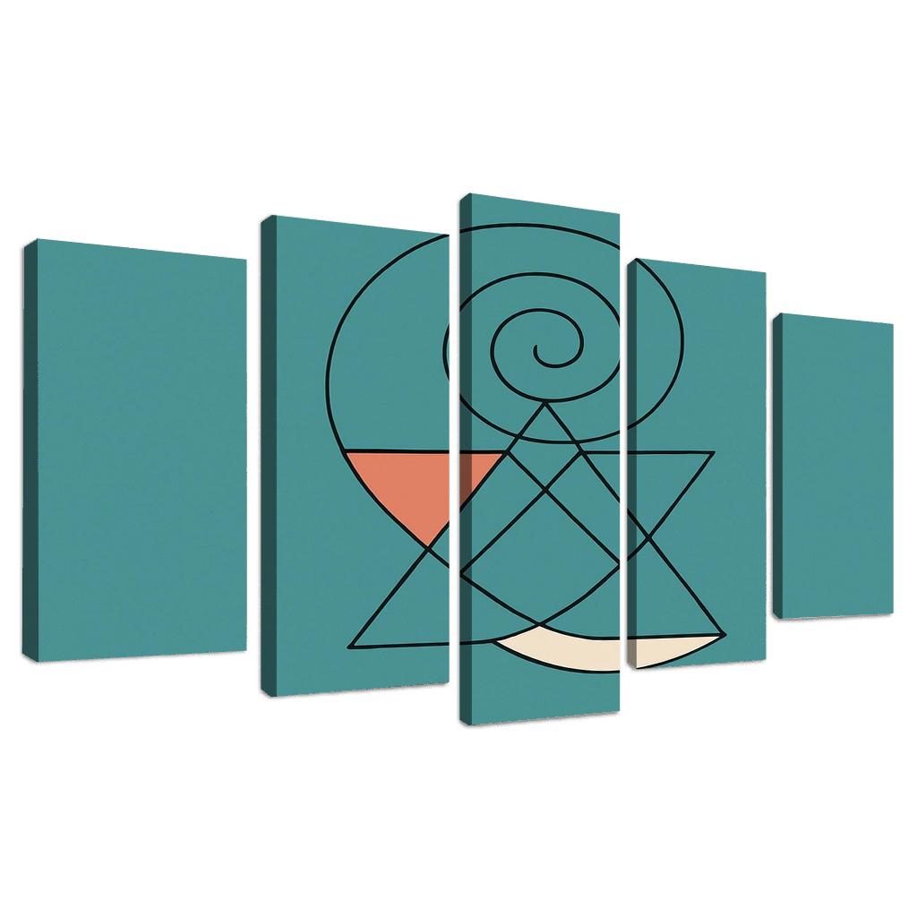 Breath Geometry canvas paintings frame