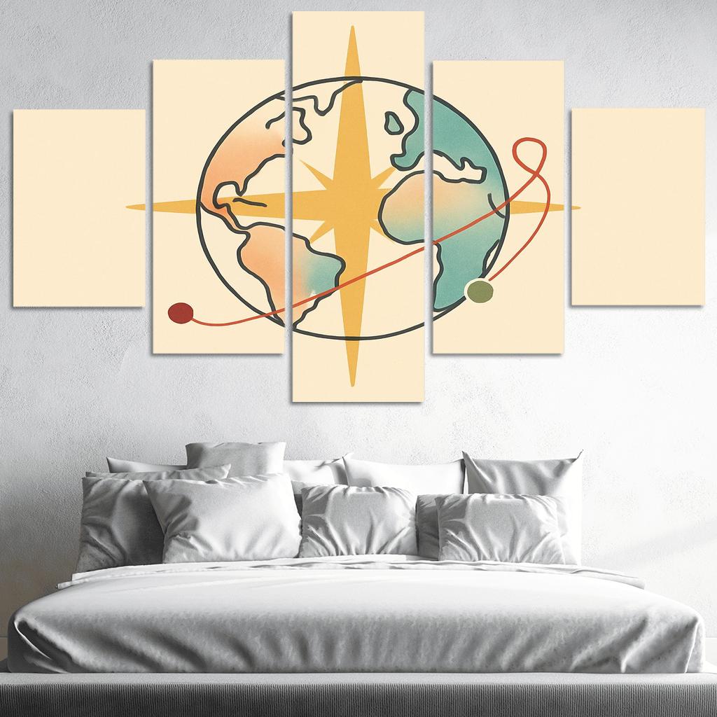 Passport Wind Rose Atlas wall art