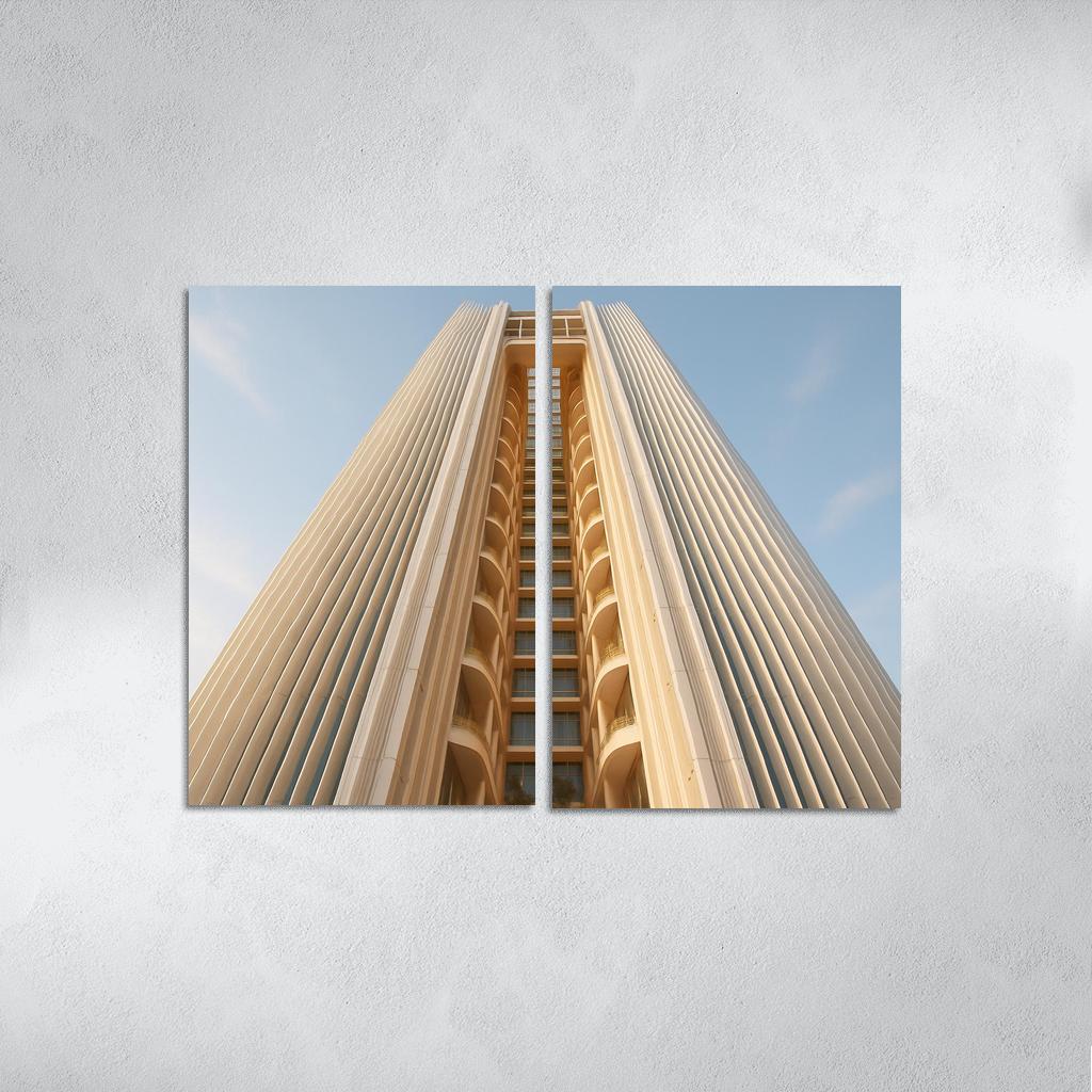 Kinetic Daylight Atrium Towers abstract paintings frame