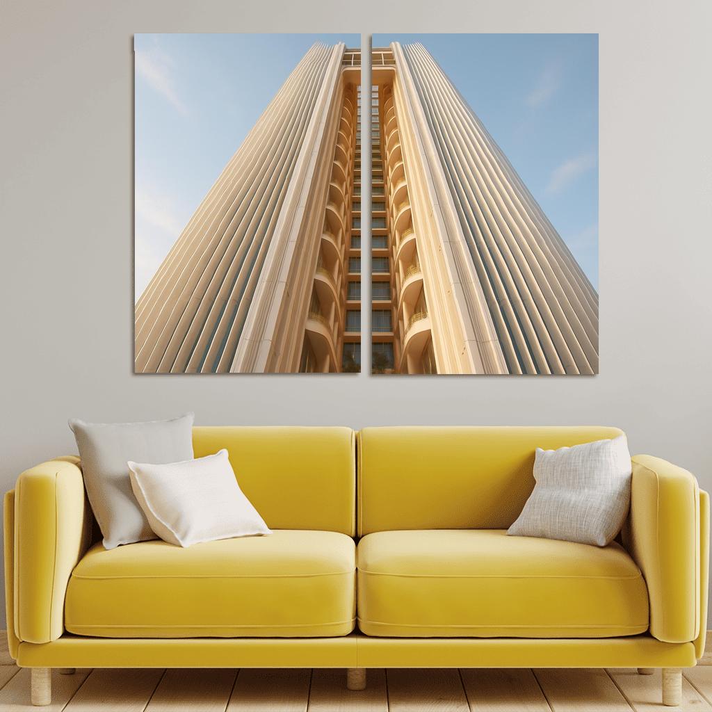 Kinetic Daylight Atrium Towers abstract paintings frame