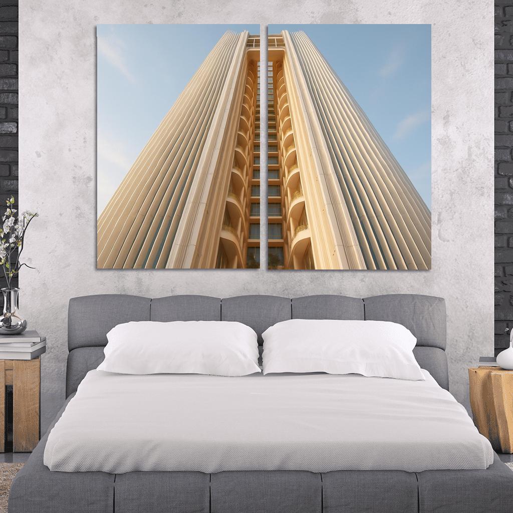 Kinetic Daylight Atrium Towers abstract paintings frame