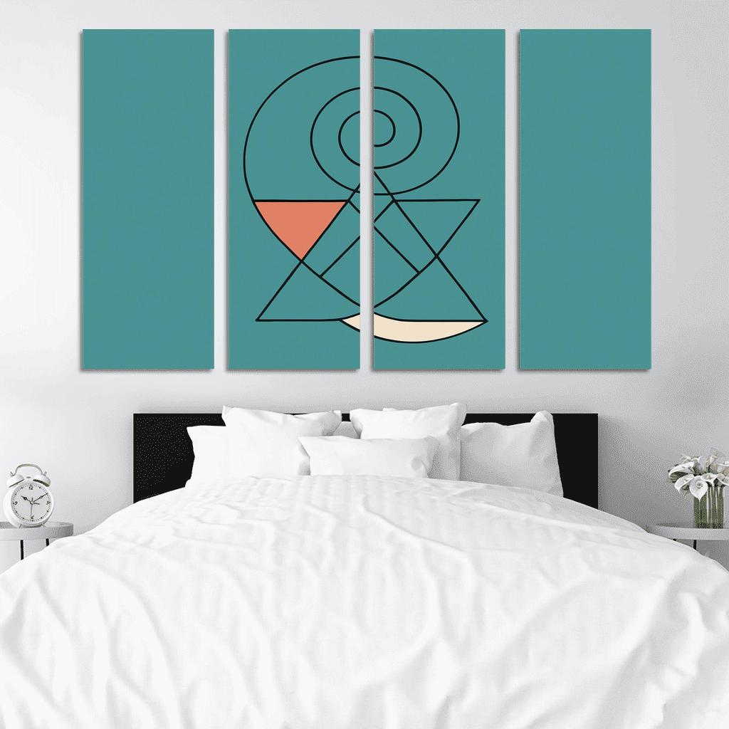 Breath Geometry canvas paintings frame