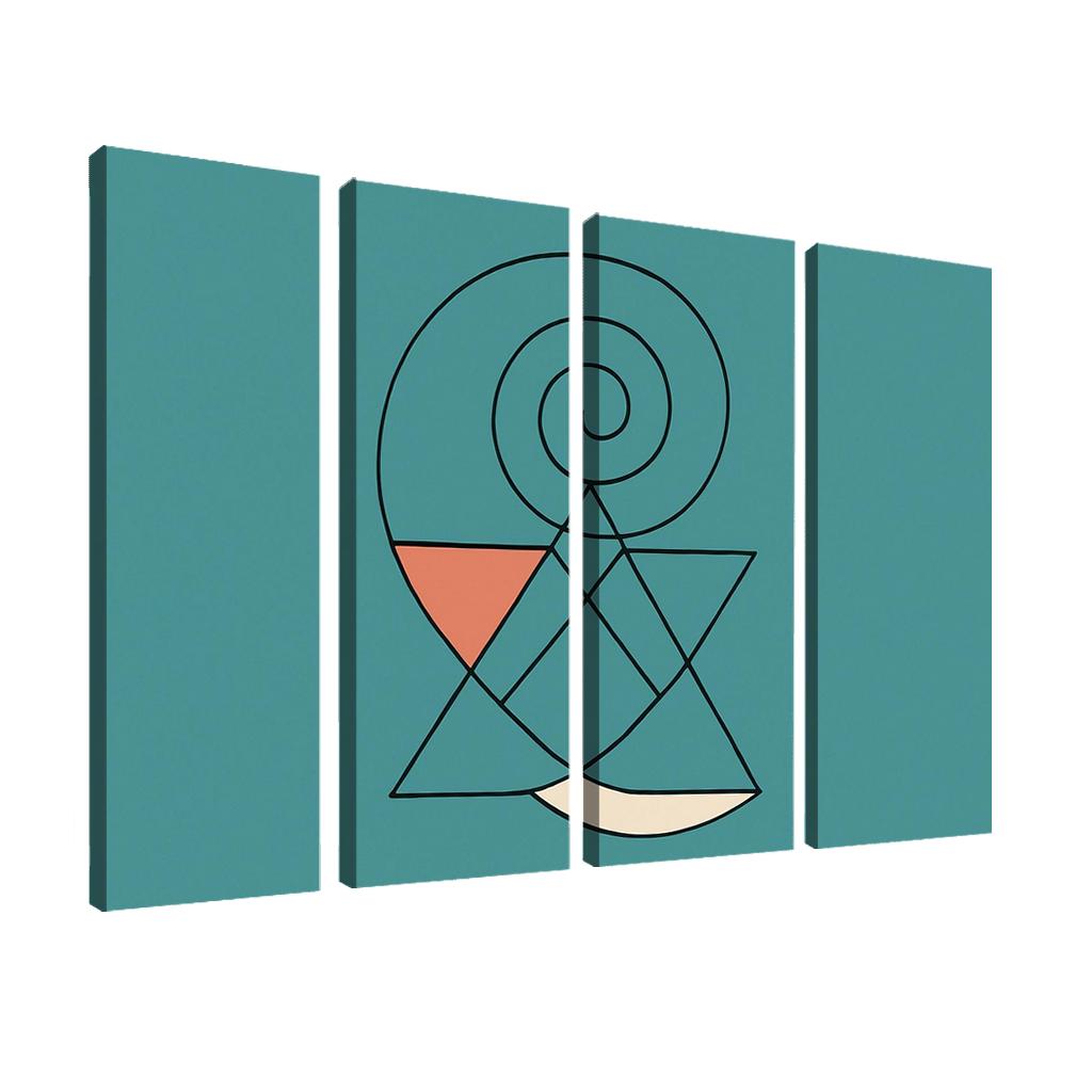 Breath Geometry canvas paintings frame