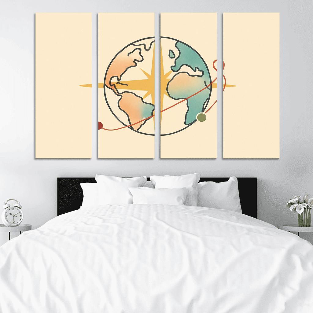 Passport Wind Rose Atlas wall art