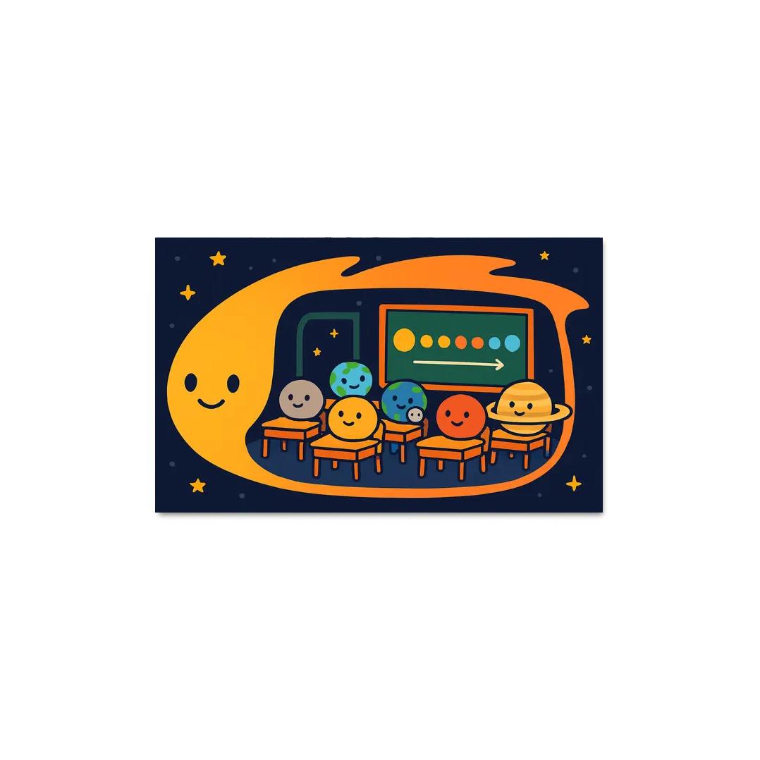 Comet Classroom With The Planet Pupils custom paintings frame