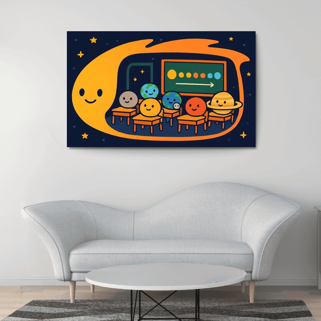Comet Classroom With The Planet Pupils custom paintings frame