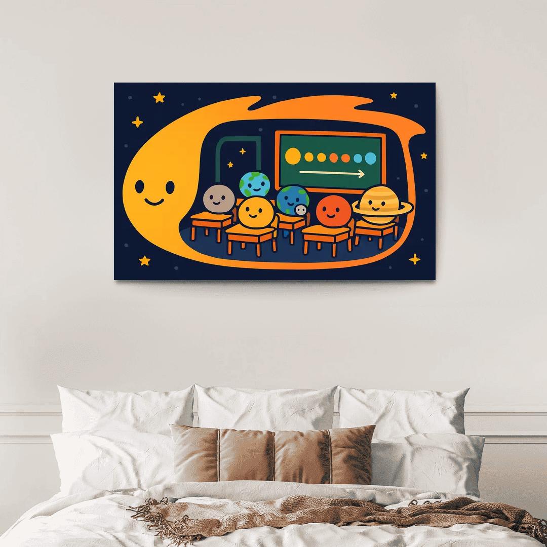 Comet Classroom With The Planet Pupils custom paintings frame